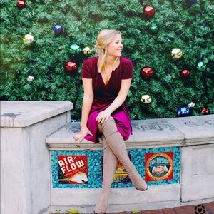 Forever 21 tie velvet dress